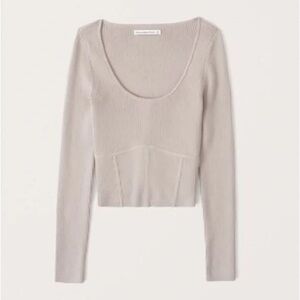 ABERCROMBIE Scoopneck Corset Sweater Top